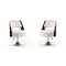 Manhattan Comfort Salon Adjustable Height Swivel Accent Chair in White and Polished Chrome, PK2 2-AC034-WH - alternate 1